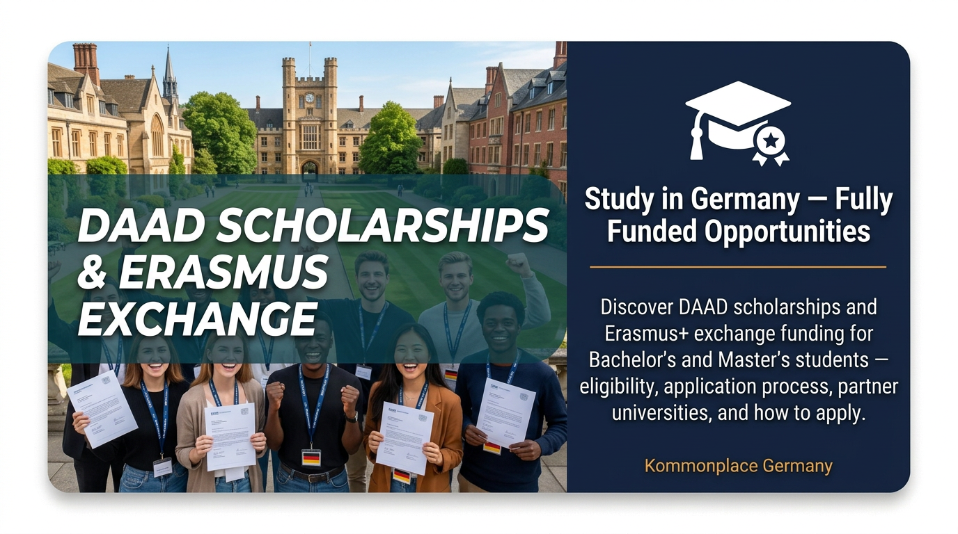 DAAD Scholarships and Erasmus+ Exchange in Germany — Complete Guide